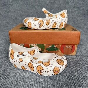 New Mini Melissa Kids Size 7 Shoes Cookies Ultragirl Candy Ballet Flats Beige